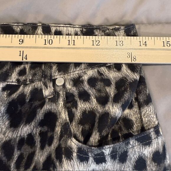 NEW! MIAOU The Junior Pant Gray Leopard Exposed Button Fly Size 27 - Picture 10 of 14